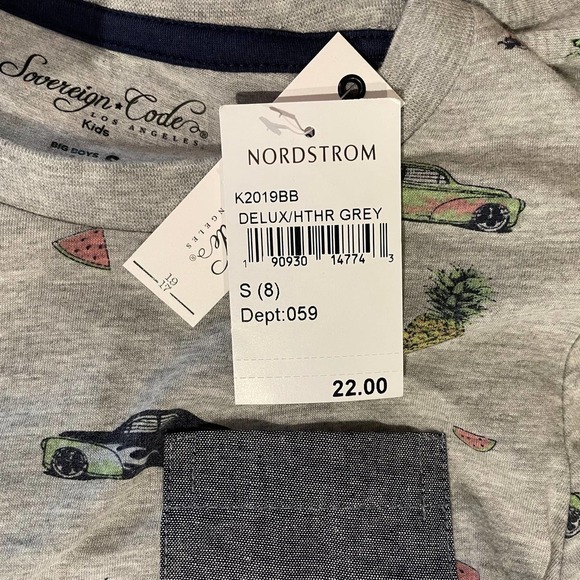 NWT Kids Sovereign Code Old Cars Pocket Tee Size 8 Small - Picture 5 of 6